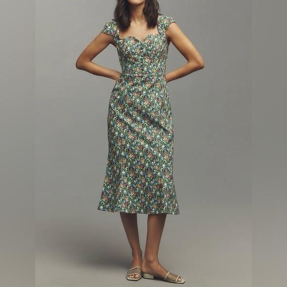 Anthropologie Maeve The Cecily Fit & Flare Sweetheart Dress, Size XLP - Picture 2 of 14